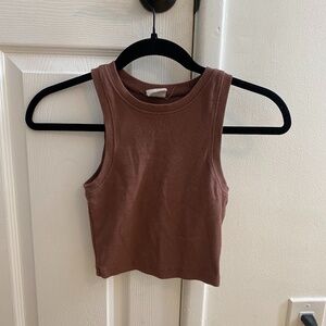 Extra small brown Tilly's crop top.